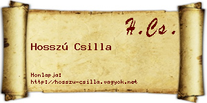 Hosszú Csilla névjegykártya